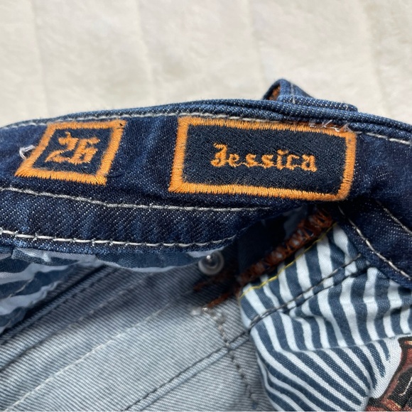 Rock Revival Jessica Curvy Mid Rise Sz 26 Womens Skinny Embellished Rhinestone - Picture 7 of 15